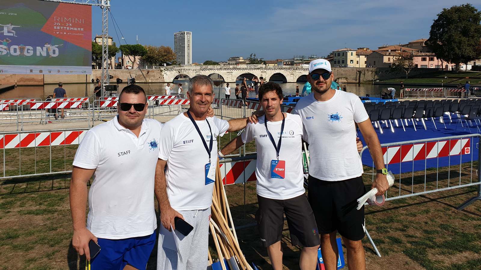 Ruggero Tosi con lo Staff Tecnico CONI Ferrara a Rimini per il Trofeo CONI