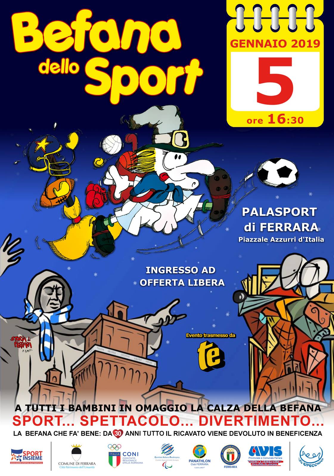 befana dello sport 2019 manifesto