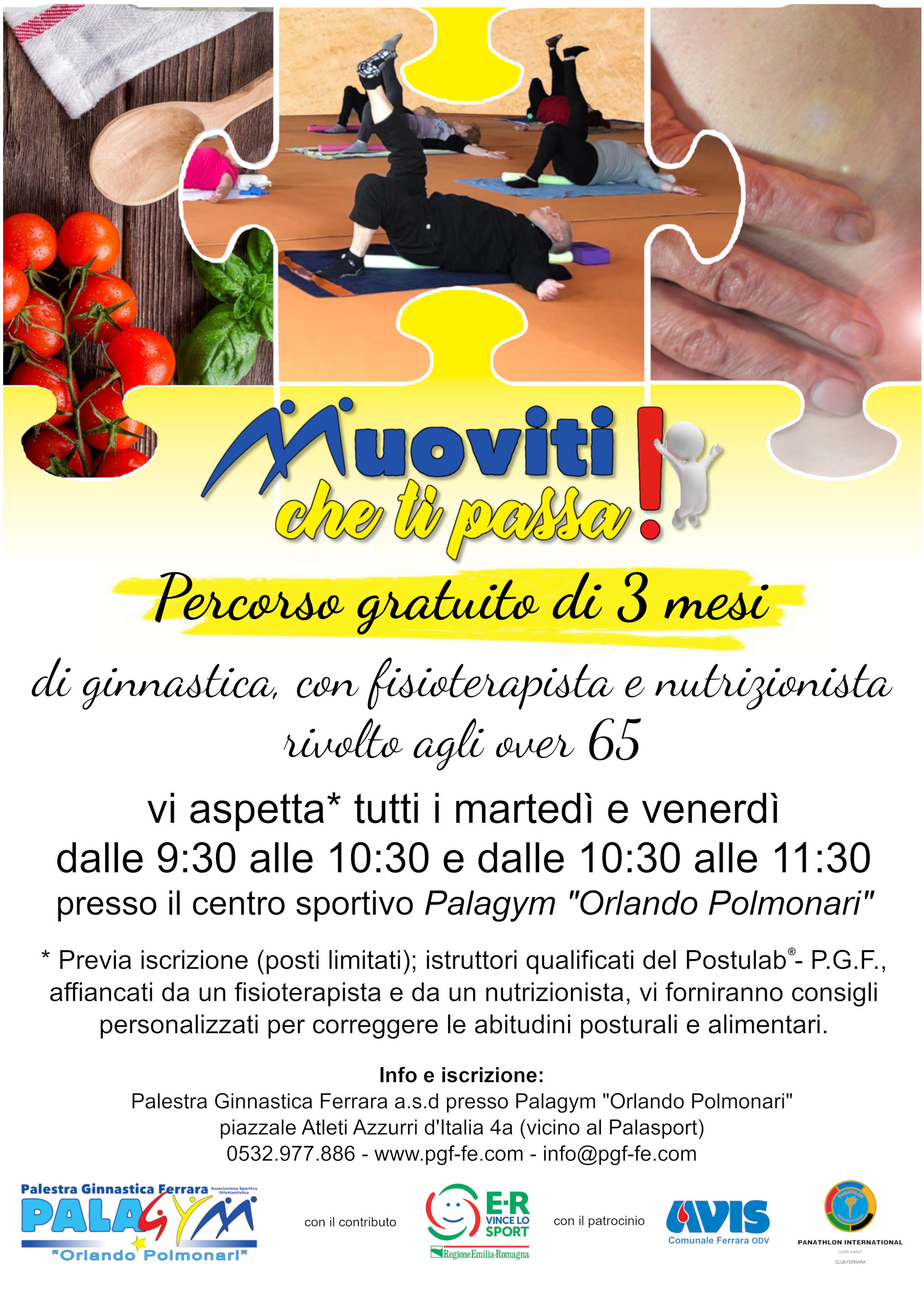 muoviti che ti passa al palagym palestra ginnastica ferrara