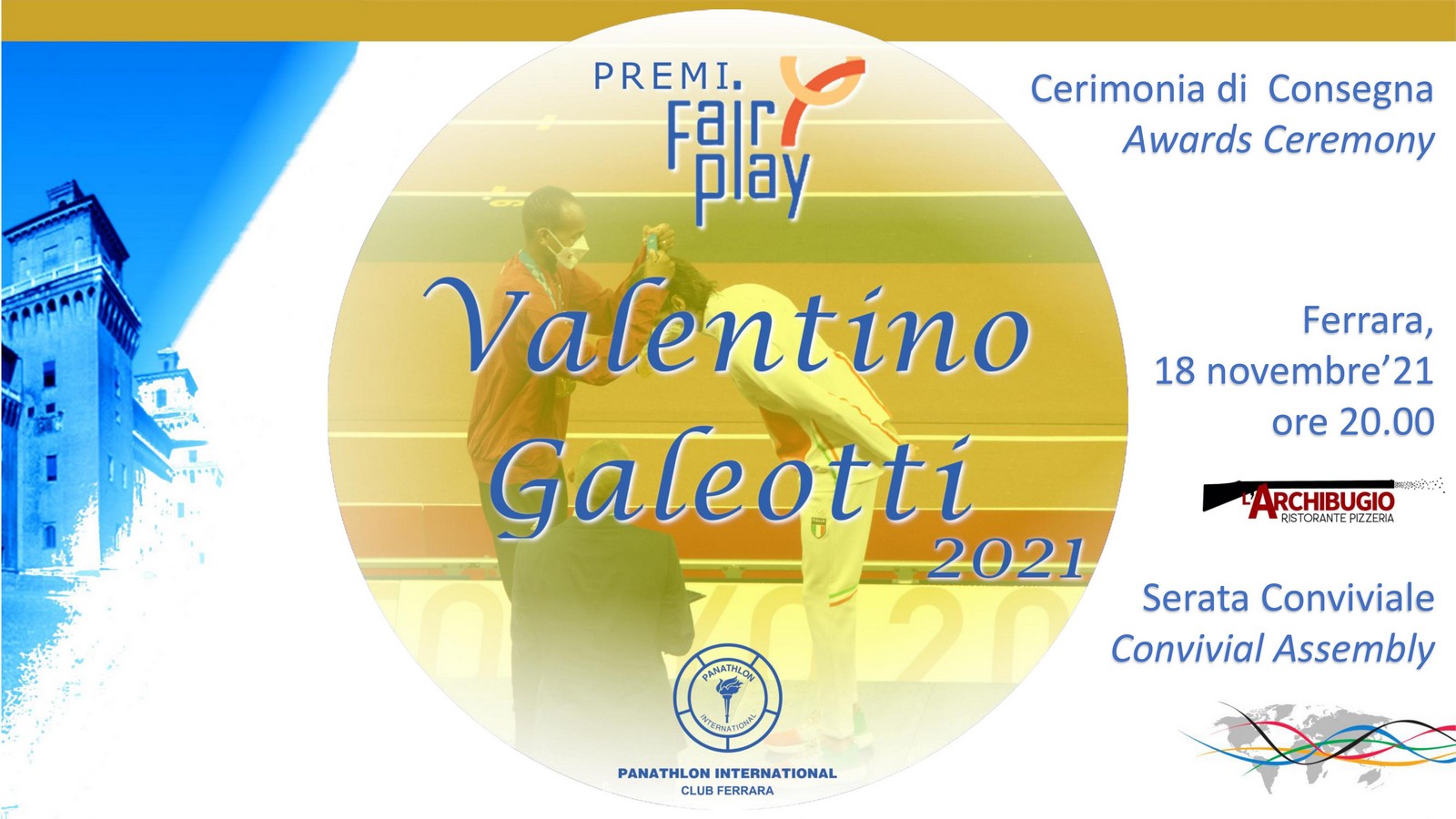 Cerimonia di Premiazione Premi Fair Play "Valentino Galeotti" 2021