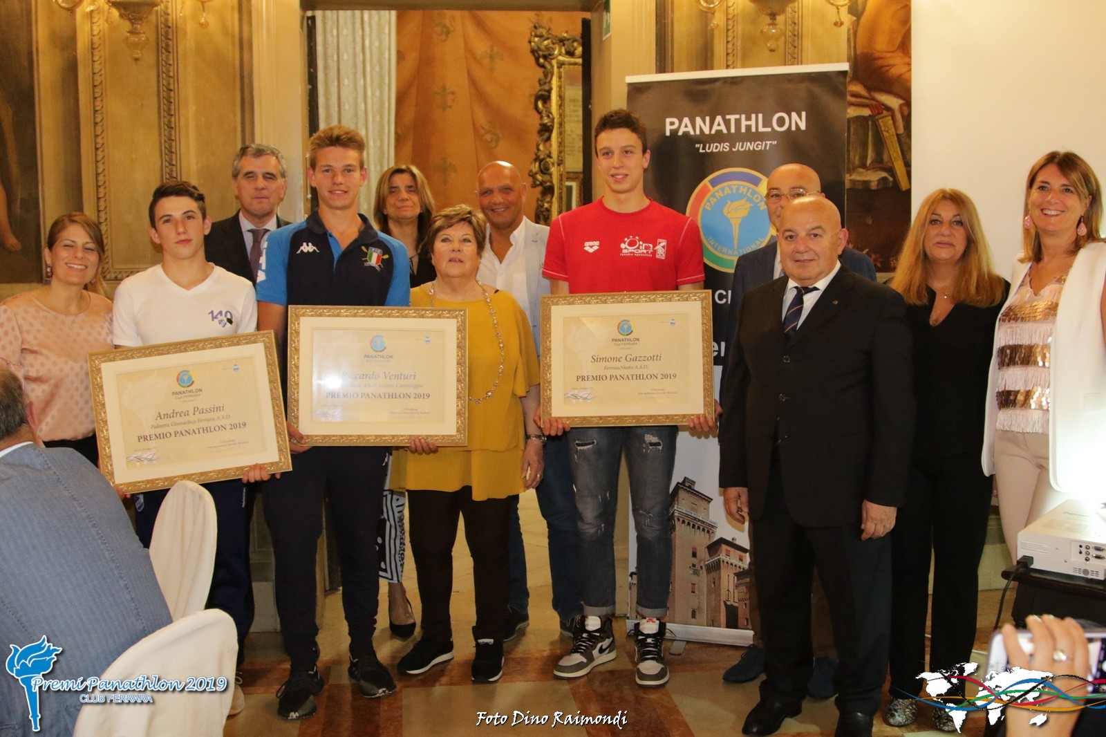 Premi Panathlon Ferrara 2019 foto di gruppo dei premiati